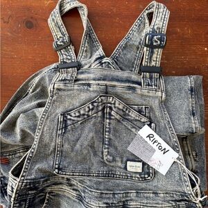 NWT RIPTON Starving Jartist Overalls in Mercury Size XS